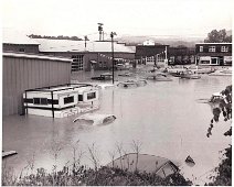 ChevyDealershipTowardMainSt From Railroad Tracks behind Chevy Dealership looking toward Main Street Photo by Dick Neal