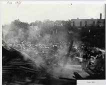 1921 Fire-LoderAVE In 1921 a devastating fire occurred in the corner area of Loder Street and Pearl Street. Collection of Don Baldwin.