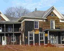 Crowner House 4 Just after the removal of the shingles. From the April 2010 Issue of Newsletter, Thelma Rogers Genealogical & Historical Society of Wellsville, NY; by Mary...