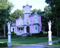 PinkHouse2 6-26-04 WELLSVILLE'S PINK HOUSE A privately owned dwelling. The ownership has stayed in one family since it was built. Photo by Ron Taylor 6/26/2004