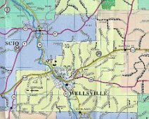 TownWellsville Town of Wellsville map. Published by Allegany County Dept of Public Works, 2004.