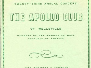 1960 Program 1960 Apollo Club of Wellsville, NY Program Thank you to Doris Mac Farquhar of Wellsville for sharing this.