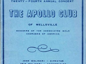 1961 Program 1961 Apollo Club of Wellsville, NY Program Thank you to Doris Mac Farquhar of Wellsville for sharing this.