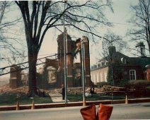 CongregationalChurch5-3-68 11-10am Congregational Church being torn down. Image 9 - 5/3/1968; 11:10am. Lewis Swarthout family collection submitted by his daughter, Cindy Swarthout McCraine.