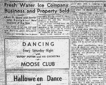 Fresh Water Ice Company Nov 2 1951 More on Ice Business: Wellsville Daily Reporter - 11/2/1951