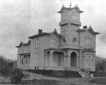 PinkHouse Rare Photo of Wellsville's Pink House before gingerbread and Music Room were added...in the days as it was built. From collection of Dan Nicholson.