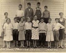 ProcterSchool 2nd Room-Proctor School 1932-33 Photo Submitted by Marlea Ramsey Robbins Photo by C.W.Fish - Sherman,NY