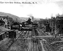 WlsvErieBirdseyeView An interesting postcard submitted by William A. "Bubba" Greene of Andover. A raised stationmaster's bldg? Date? (Perhaps lower right has narrow gauge tracks...