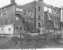 OldWellsvilleHighSchool-11-25-1924 FORMER HIGH SCHOOL - WELLSVILLE c.1924 From Photo Collection of Donald Adams-An Original Post Card. Taken soon after fire Nov 25, 1924 (1:30am). Per Shirley...