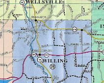 Town of Willing map, 2004 Published by Allegany County Dept of Public Works, 2004.