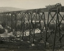 ErieRR01a Early view of Belfast Bridge Trestle; Photo of Kellogg Studios, #322