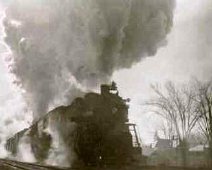 ErieRR06 A BLAST OF SMOKE & STEAM; Believed to be Wellsville Freight Yard