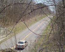 17 Car Crossing Under Through the Abutments