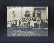 McKenney2 "This photo is another Scholes Family Reunion. It was taken at the Methodist Church in Birdsall. Peoples names? I am very interested in Allegany County since...