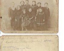 Sunday School Class Angelica Sunday School Class Picture from the Methodist Episcopal Church in Angelica. It is dated 1894 with Gertrude Palmer (my Grandmother) as the teacher. Can you help...